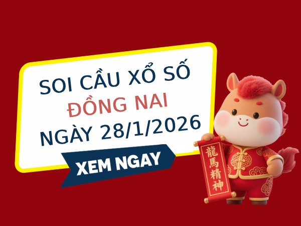 Soi cầu xổ số Đồng Nai ngày 28/1/2026 hôm nay siêp VIP